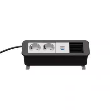 Kindermann CP Office Desk 4-F 2x Schuko 1x USB-A/C oplaadmodule (7550000222)