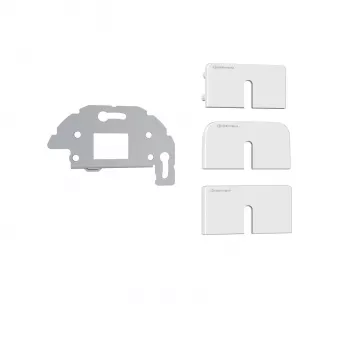 Kindermann Konnect Design Click inbouwframe zuiver wit RAL 9010 2-poorts keystone
