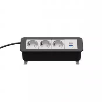 Kindermann CP Office desk 4-f 3x stopcontact 1x USB PD