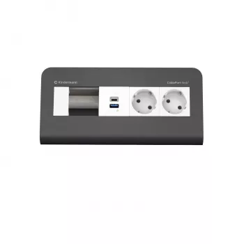Kindermann CP desk 80 4-voudig 2x stroom USB (7430001372)