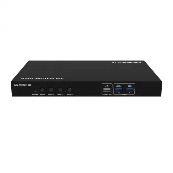 Kindermann KVM Switch 41C - 4-poorts digitale KVM-switch met DVI-D, USB, audio, EDID-emulatie