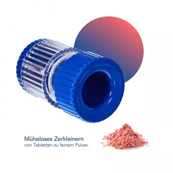 First Aid Only tabletvergruizer blauw transparant