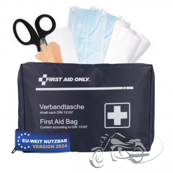 First Aid Only motor-EHBO-kit DIN 13167 blauw diverse verbanden