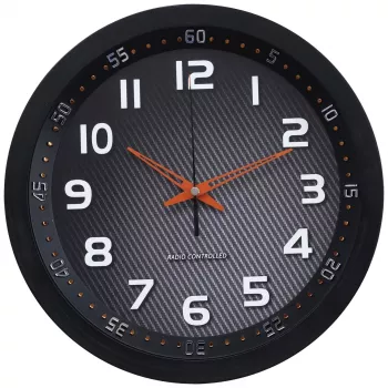 Technoline WT 8972 wandklok - quartz - analoog - witte wijzerplaat - zwarte rand - 25,5 cm