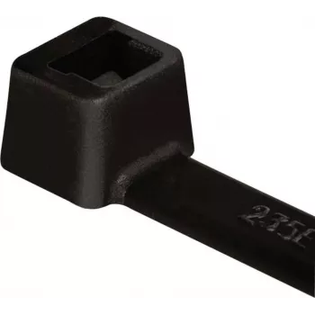 HellermannTyton T30L-W-BK-C1 kabelbinder, binnenvertanding, T-serie, 190mm x 3,5mm, zwart, polyamide 6.6, 100 stuks