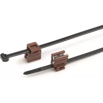 HellermannTyton T50ROSEC4B Kabelbinder met randclip, 156-01153