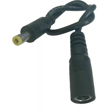 ALLNET DC-voedingsadapterkabel 5,5x2,1mm bus naar 4,75x1,7mm stekker, 15cm, zwart