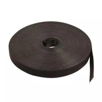 Synergy 21 S215680 klittenband kabelbinder rol - nylon/polypropyleen - zwart - 25 m x 20 mm x 1 mm