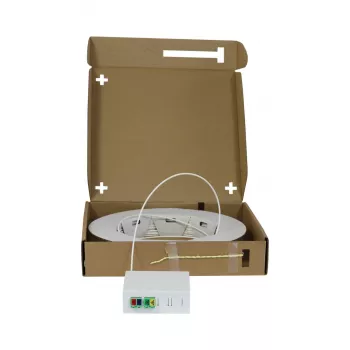 SYNERGY21 FTTH compact box voorgemonteerd, 4xLC/APC naar open einde, 40m, 9/125µm, G.657.A2, 4-vezel, AD 2,2mm