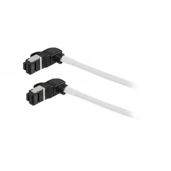 Synergy21 patchkabel RJ45, CAT6A 500MHz, 0,15m, wit, S/FTP, slimline rond d=4,5mm, TPE/LSZH (Superflex), AWG28, met CAT7-rouwstekker, draaibare stekker