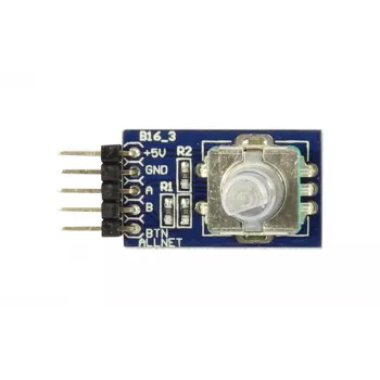 ALLNET 4duino draaiencoder (4duino_B16) - incrementele draaiencoder met drukknop, 20 PPR, 3,3-5V DC, voor Arduino en Raspberry Pi