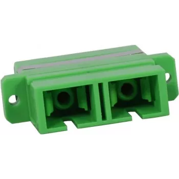 SYNERGY21 glasvezelkoppeling SC/APC female naar SC/APC female singlemode duplex OS2 9/125µm PVC groen