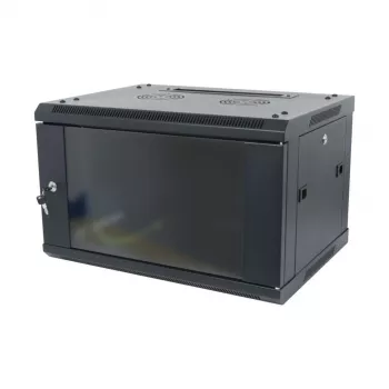ALLNET 19 inch wandbehuizing 18U 1-delig diepte 600mm zwart Flat Pack SMA-serie