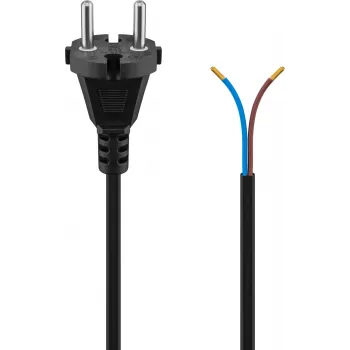Goobay universele stofzuiger aansluitkabel, 2 x 0,75 mm², 7,5 m, zwart (58913)