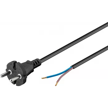 Goobay universele stofzuiger aansluitkabel, 2 x 0,75 mm², 7,5 m, zwart (58913)