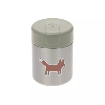 Lassig thermische voedselpot Little Forest vos, 315 ml, dubbelwandig roestvrij staal, lekvrij, groen