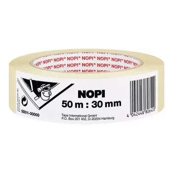 Tesa NOPI precisie-afplakband 50m x 30mm geel/crème