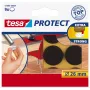 Tesa Protect vilten glijders - rond - bruin - 26 mm - 9 stuks