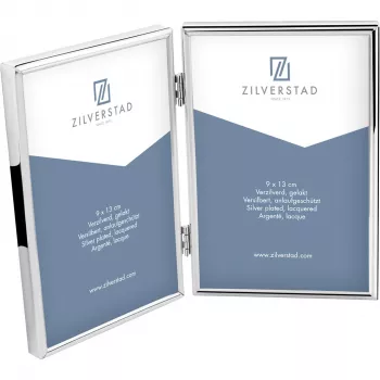Zilverstad Sweet Memory 2x13x18 metalen portretfotolijst glanzend dubbel zilver