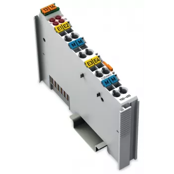 WAGO 750-455 4-kanaals analoog ingangsmodule, 0,5 kV, 32 V, 12 bit, 100 Ohm