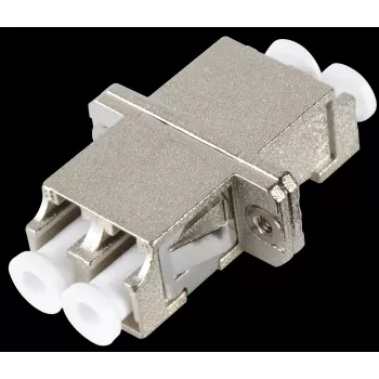 EFB Elektronik ECOFIBER LC duplex single-mode glasvezelkoppeling, metalen behuizing, keramische huls, blauw