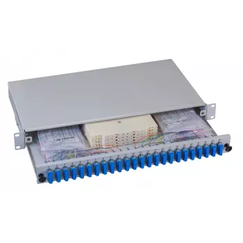 EFB Elektronik Fiber Optic Patch Panel - Rack Mount - SC SM X 48 - grijs, RAL 7035 - 1U - 19 inch
