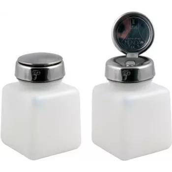 EFB Electronics alcoholdispenser houder PE met wattenstaafbevochtiger, leeg, 200 ml, wit/transparant