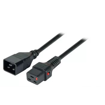 EFB-Elektronik IEC Lock stroomverlengkabel C20 naar C19, 3,0 m, zwart