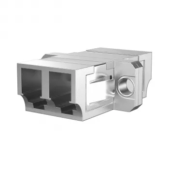 EFB Elektronik LC duplex multimode glasvezelkoppeling, metalen behuizing, keramische ferrule, SC paneeluitsparing, 4-voudige stofkappen