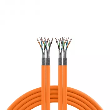 EFB Elektronik INFRALAN Cat.7 1000 AWG23 S/FTP 2x4P CPR Eca oranje 25m