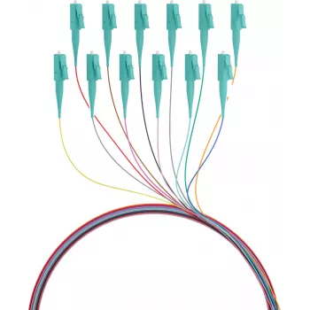 EFB Elektronik fiber pigtail LC 50/125 OM3 12-kleurenset 2m - kabel-/adapterset - Multimode