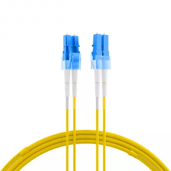 EFB Elektronik IPL-DF-LCULCU-2-0050 OS2 duplex LC/UPC naar LC/UPC glasvezel-patchkabel, 0,5 m, geel, LSZH