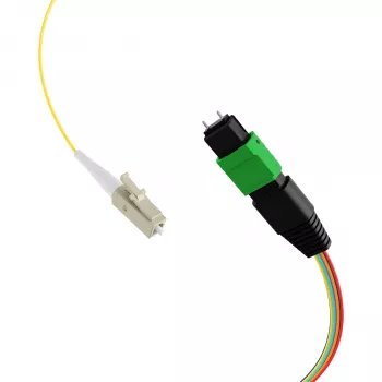 EFB MTP-M/LC 8-vezel matrix fanout-kabel OS2 LSZH geel 0,4m