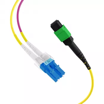 EFB ELEKTRONIK MPO-PLUS/APC(F)-LC trunkkabel OS2 8 vezels Type B LSZH geel 5m