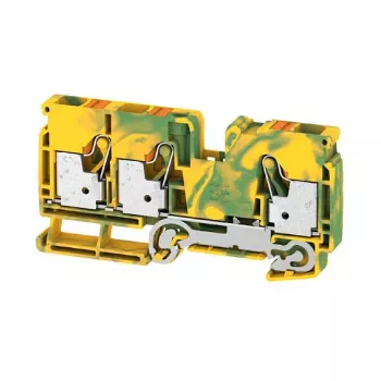 Weidmüller A-serie universele A3C 10 PE aardleiding-rijgklem, schroefaansluiting, 10 mm², groen/geel