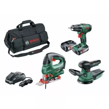 BOSCH PSR 1800 Li-2 + PST 18 Li + AdvancedOrbit 18 accugereedschapsset 18 V, 2 accu's (06039A310W)