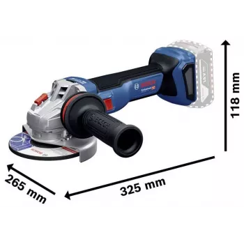 BOSCH POWERTOOLS comboset 18V accu-boorhamerschroefmachine, slagschroevendraaier, boorhamer, haakse slijper (4-delige set)