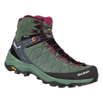 SALEWA Alp Trainer 2 Mid GTX Dames Wandelschoenen - Duck Green/Rhododendron - UK 6 (EU 39)