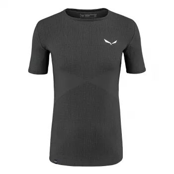 Salewa Zebru Medium Warm merino T-shirt heren Onyx M