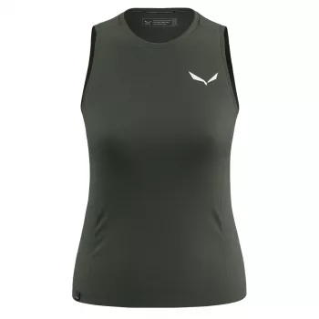 Dames Salewa Puez Dry Tanktop - M, Dark Olive