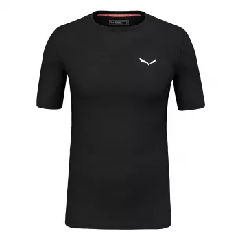 Salewa Cristallo Warm Merino Wool T-shirt - Black Out, maat S