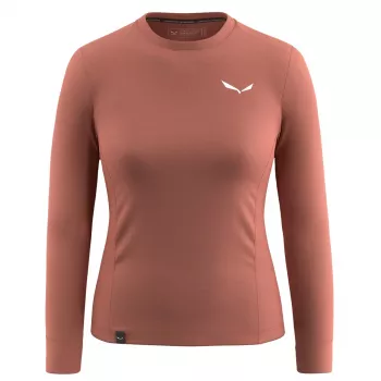 Dames sweatshirt Salewa Puez Dry Tee - Etruscan Red