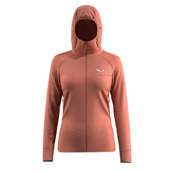 Salewa Agner Polarlite hooded jas - Etruscan Red - XS