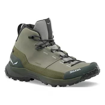 SALEWA Puez Leather Mid PTX wandelschoenen Shadow Dark Olive EU 43