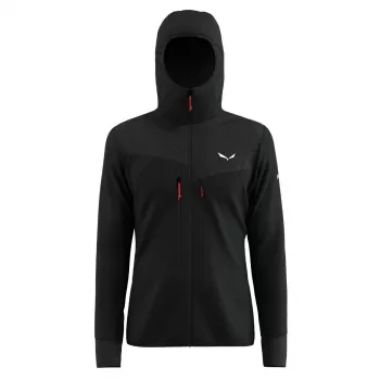 Salewa Agner Polarlite Hooded jas - Black Out - maat S