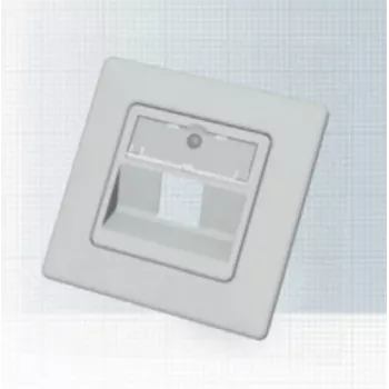 EasyLan CKVDUSL1R moduledoos voor 1 module, incl. centraalplaat en afdekraam, 80 x 80 mm, wit