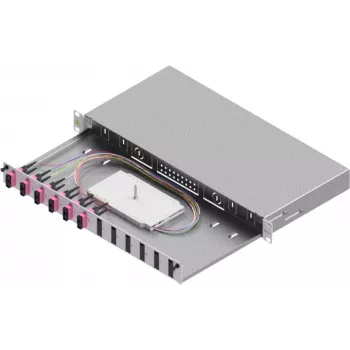 ZVK Easylan fiberoptische lasbehuizing Basic LSB1A114 1U 6x SC-Duplex OM4 RAL7035