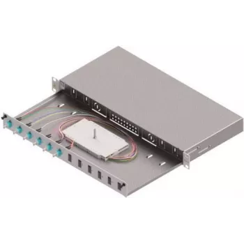ZVK Easylan LWL Splitskassette Basic SB0012471HE 1U 19 inch 6x LC-Duplex OM3 Slide-out