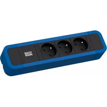 Bachmann PRIMO 2 3xUTE 2,0m CEE 7/7 gentiaanblauw (RAL 5010)