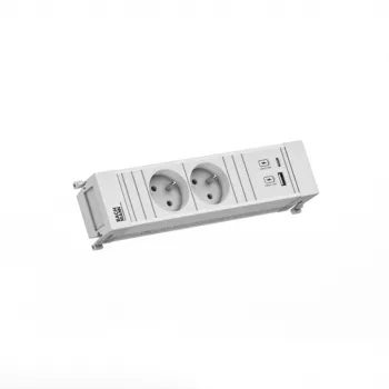 Bachmann POWER FRAME 2x Schuko-stopcontact 1x USB A/C 22W 0,2m GST18